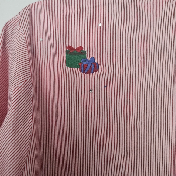 C.B. Career Christmas Holiday Button Down Women Plus Size 20W - Picture 4 of 8